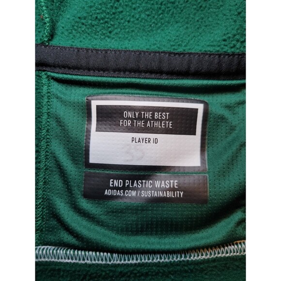 Adidas Green Full Zip Aeroready Hoodie Sweatshirt Sweater Hooded Drawstrings 2XL - Picture 3 of 9